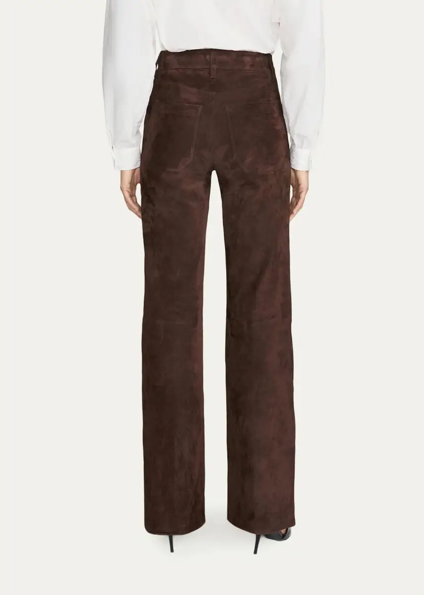 Frame Suede Slim Wide-Leg Pants | Thumbnail 3 Frame Suede Slim Wide-Leg Pants | Thumbnail 3