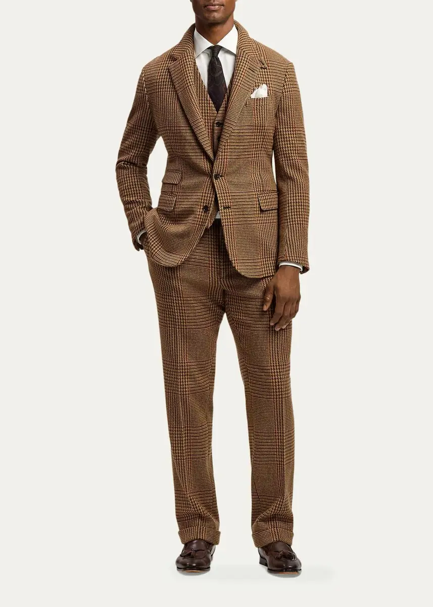 Ralph Lauren Purple Label Men's Glenn Hand-Tailored Plaid Suit Jacket | Thumbnail 2