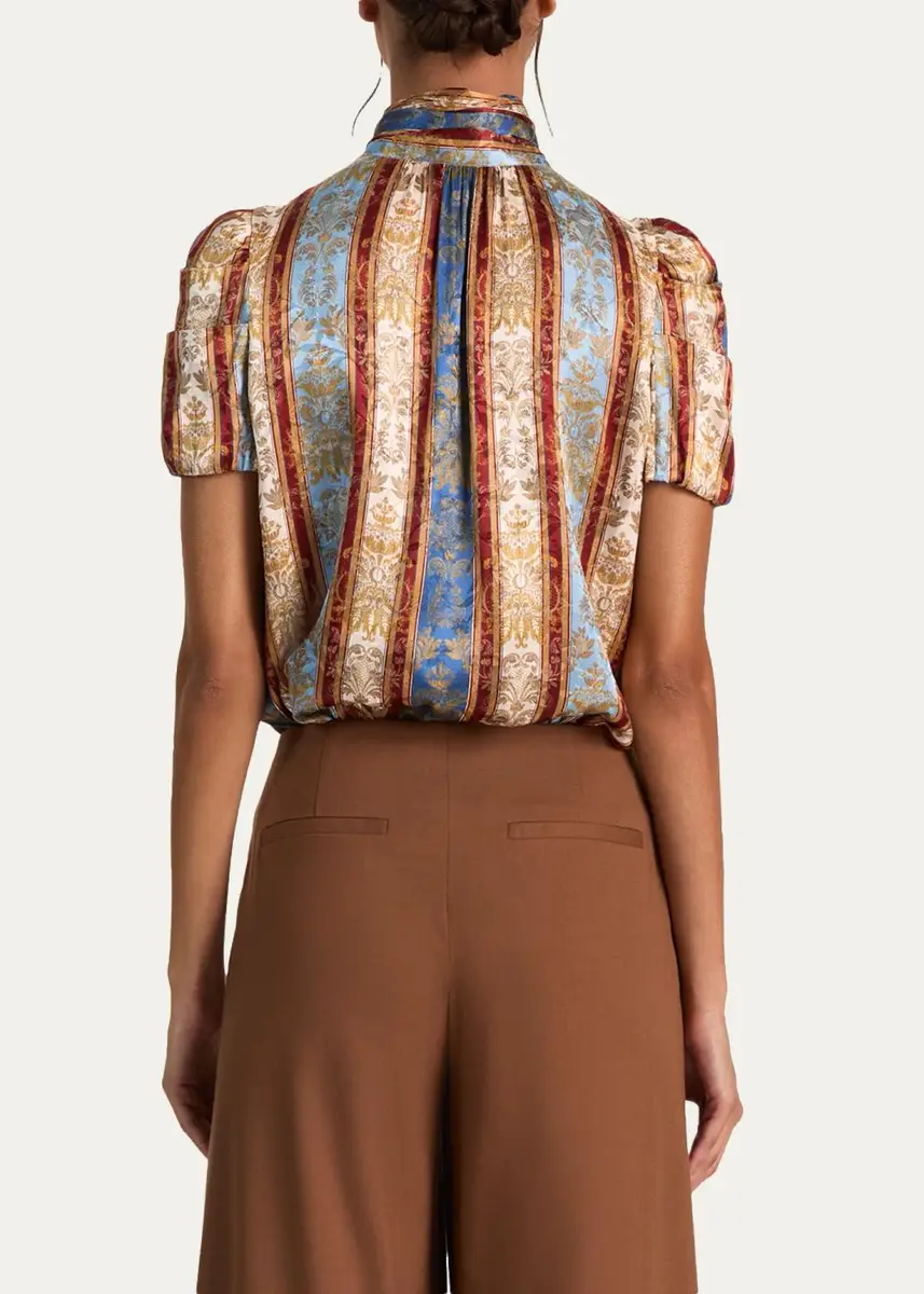 Alice + Olivia Brentley Tieneck Blouse | Thumbnail 3
