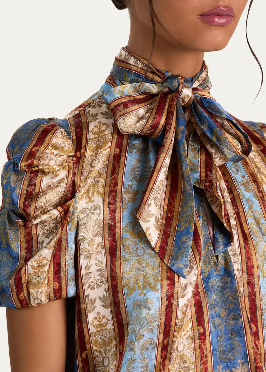 Alice + Olivia Brentley Tieneck Blouse | Thumbnail 5