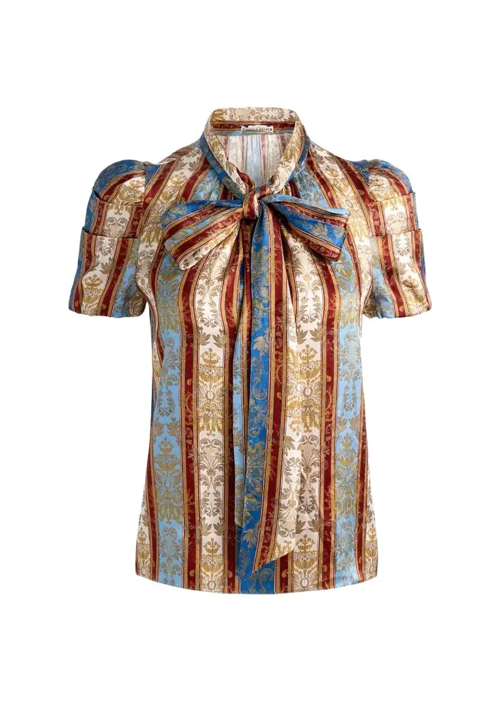 Alice + Olivia Brentley Tieneck Blouse