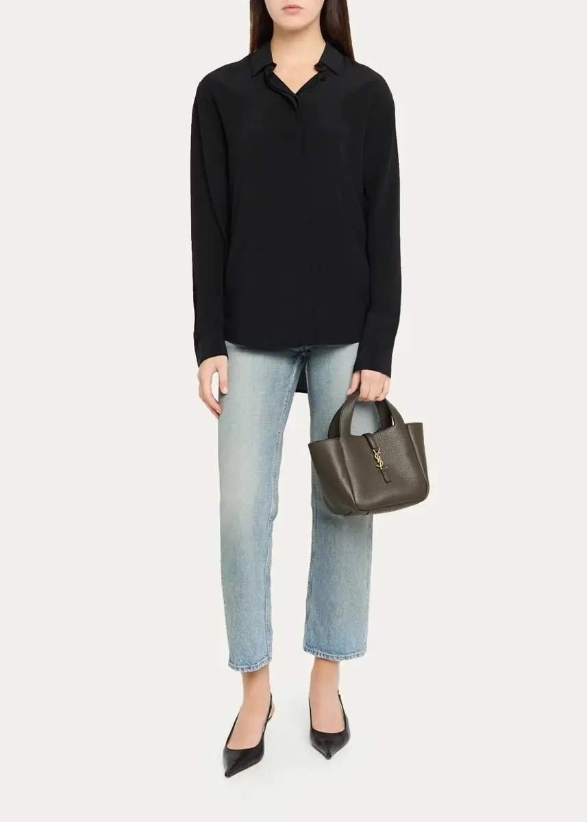 Saint Laurent Le 5 à 7 Bea Mini Tote Bag in Grained Leather | Thumbnail 5 Saint Laurent Le 5 à 7 Bea Mini Tote Bag in Grained Leather | Thumbnail 5