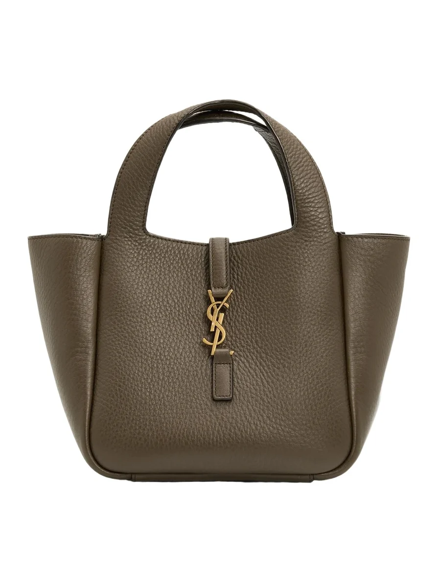 Saint Laurent Le 5 à 7 Bea Mini Tote Bag in Grained Leather