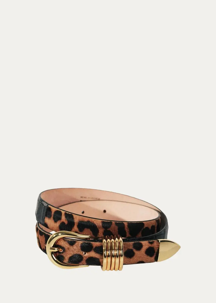 Déhanche Hollyhock Zebra-Print Calf Hair Belt | Thumbnail 2 Déhanche Hollyhock Zebra-Print Calf Hair Belt | Thumbnail 2