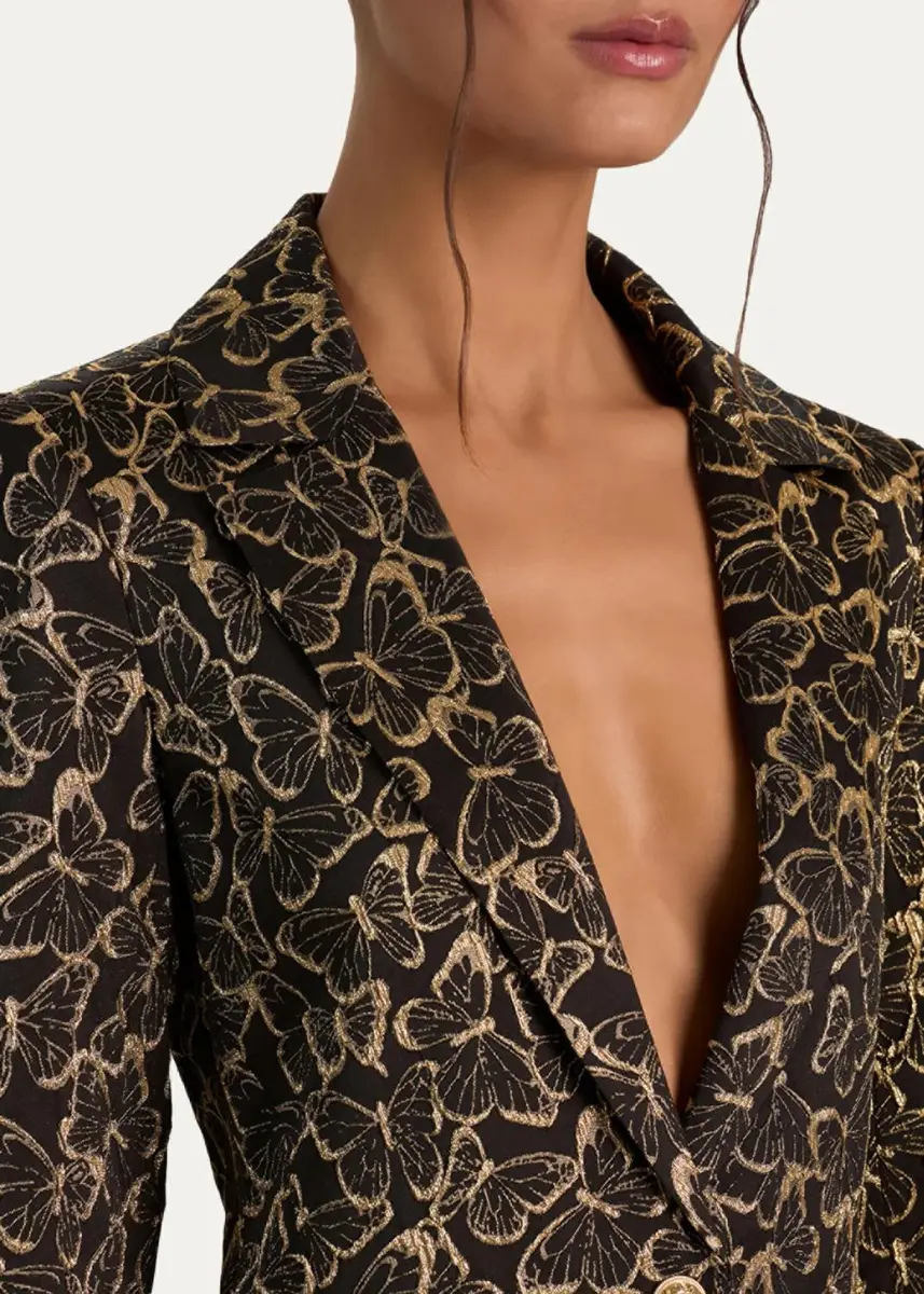 Alice + Olivia Macey Butterfly Jacquard Single-Breasted Blazer | Thumbnail 5 Alice + Olivia Macey Butterfly Jacquard Single-Breasted Blazer | Thumbnail 5