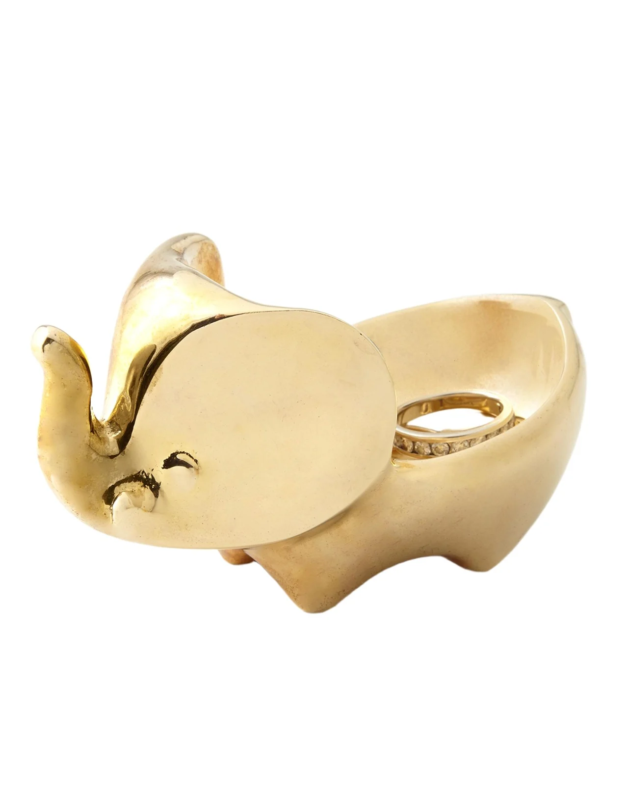 Jonathan Adler Brass Elephant Ring Bowl