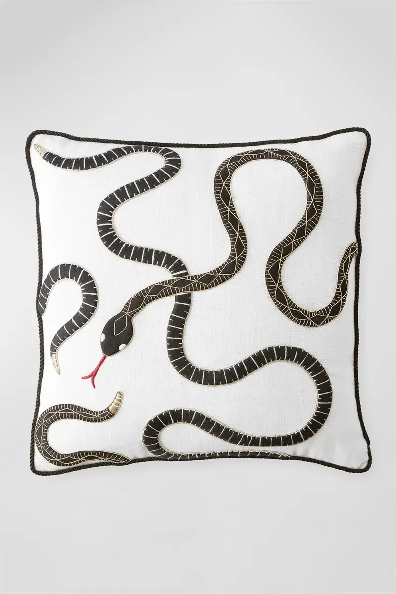 Jonathan Adler Eden Snake Pillow, 18"Sq. | Thumbnail 4