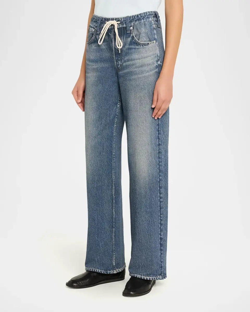 rag & bone rb Miramar Terry Drawstring Wide-Leg Jeans | Thumbnail 4 rag & bone rb Miramar Terry Drawstring Wide-Leg Jeans | Thumbnail 4