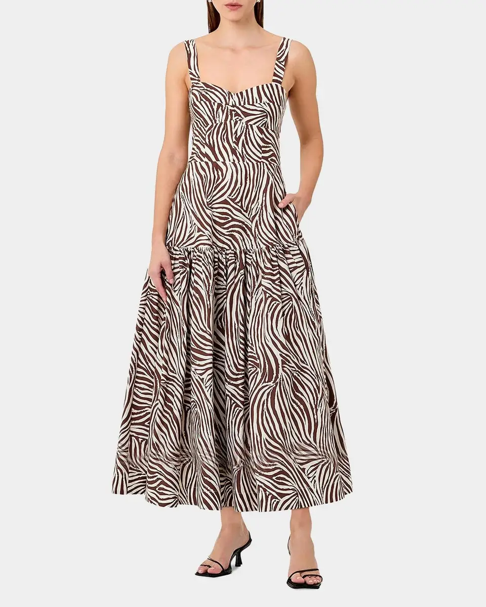 NICHOLAS Valeria Flounce Sweetheart Midi Dress | Thumbnail 4 NICHOLAS Valeria Flounce Sweetheart Midi Dress | Thumbnail 4