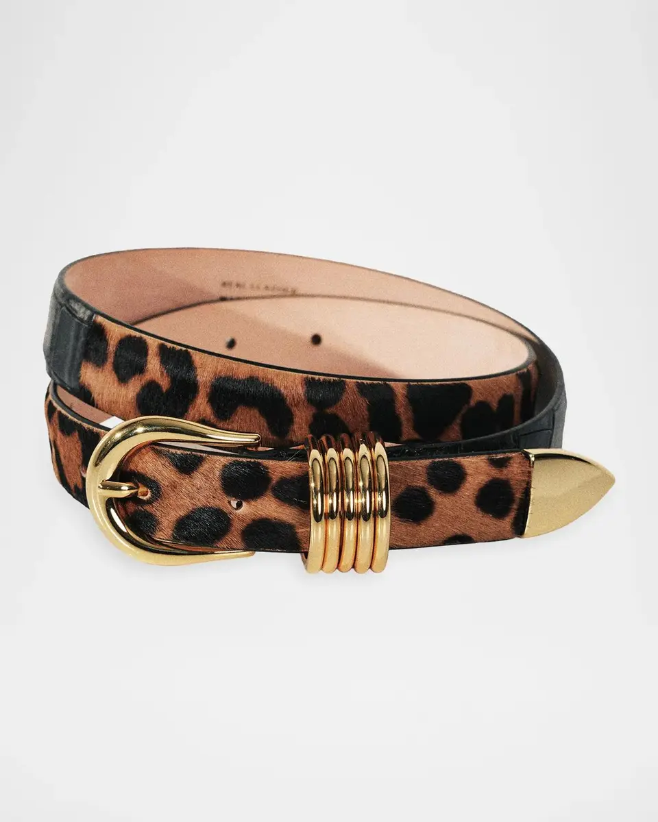 Déhanche Hollyhock Zebra-Print Calf Hair Belt | Thumbnail 2