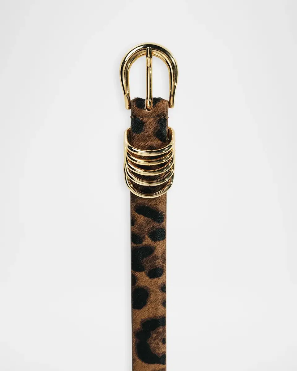 Déhanche Hollyhock Zebra-Print Calf Hair Belt | Thumbnail 3