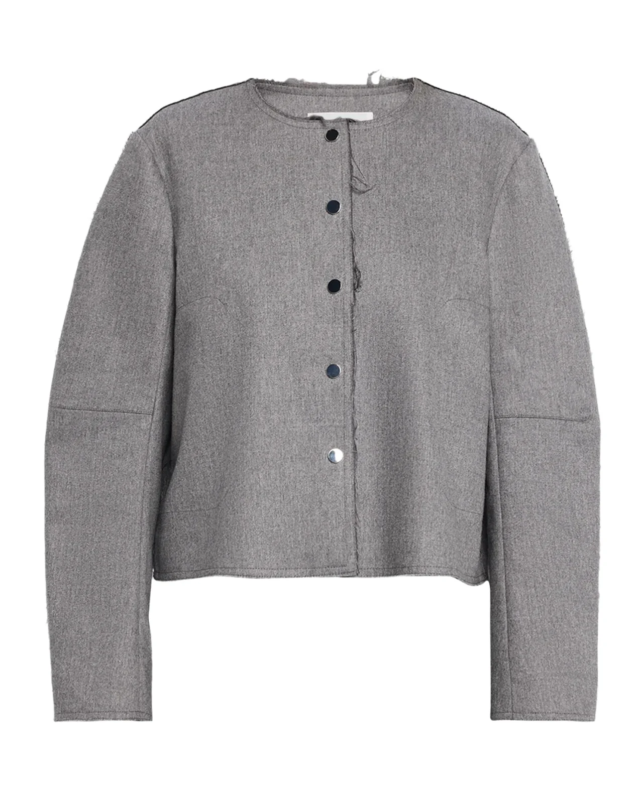 Crescent Wool-Cashmere Crop Jacket