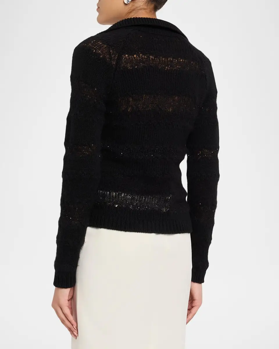 Fabiana Filippi Sequin Striped Knit Sweater | Thumbnail 3 Fabiana Filippi Sequin Striped Knit Sweater | Thumbnail 3