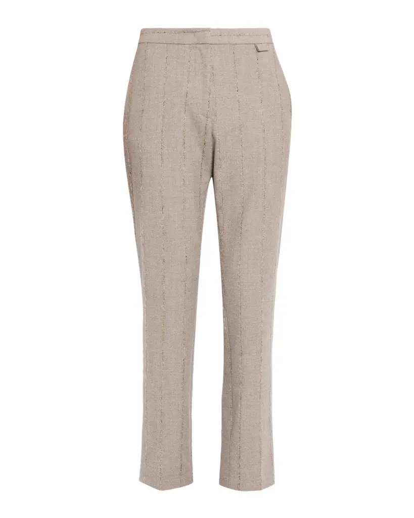 Fabiana Filippi Cropped Pinstripe Flannel Pants
