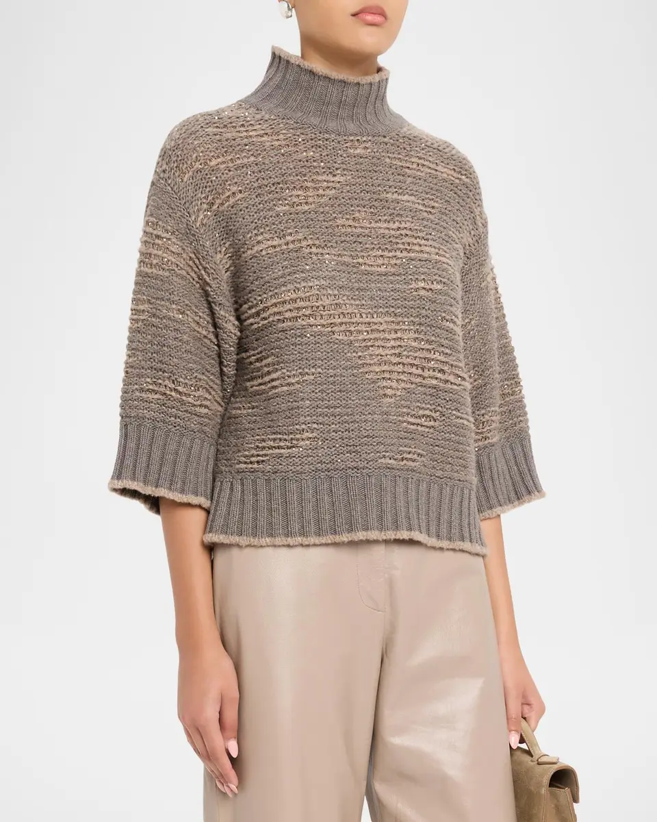 Fabiana Filippi Turtleneck Sequin Knit Sweater | Thumbnail 4 Fabiana Filippi Turtleneck Sequin Knit Sweater | Thumbnail 4