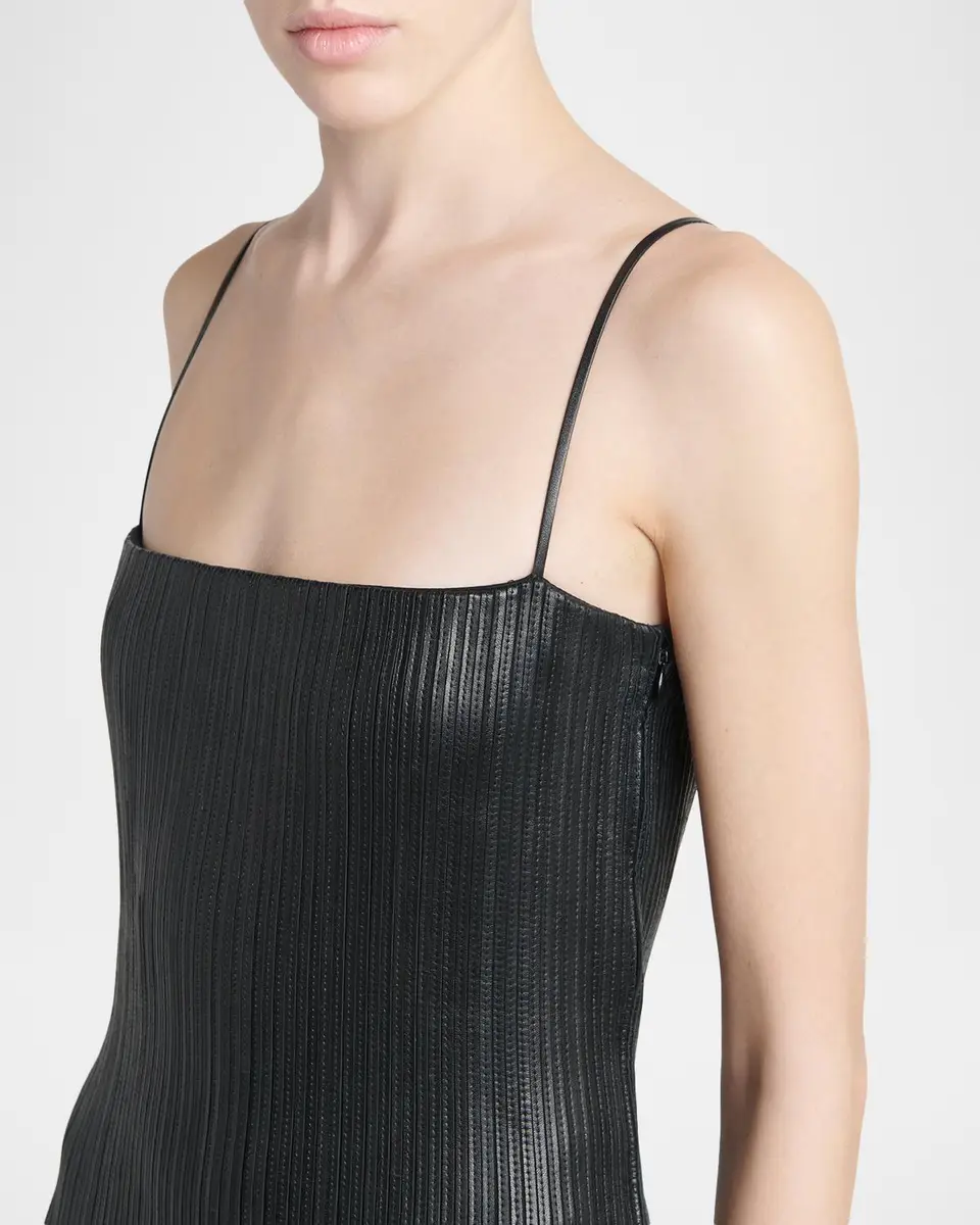 Tom Ford Leather Ribbed Midi Dress | Thumbnail 5 Tom Ford Leather Ribbed Midi Dress | Thumbnail 5