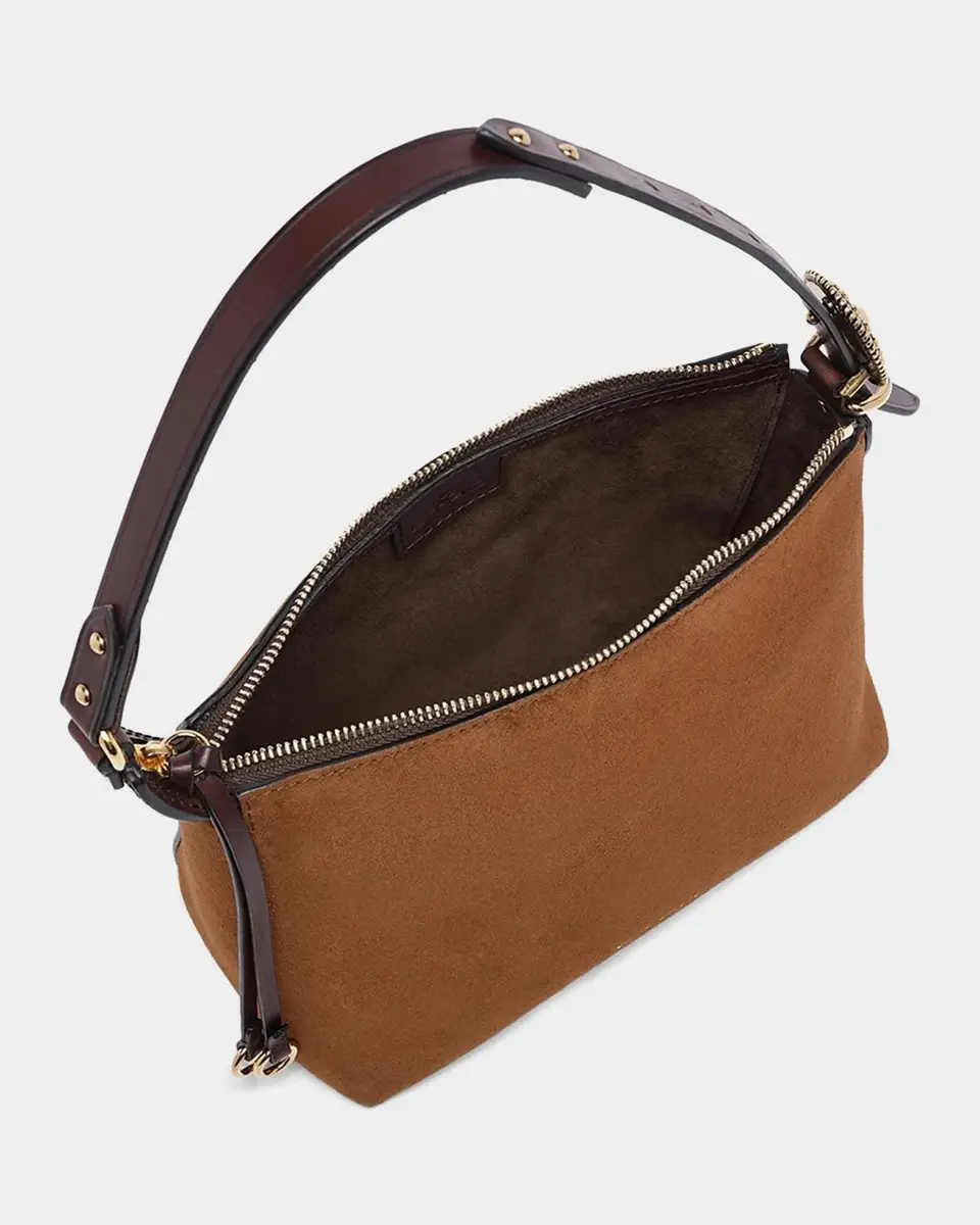 Etro Small Suede Hobo Shoulder Bag | Thumbnail 4