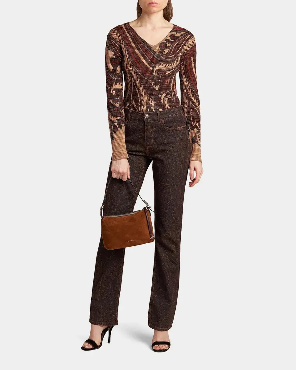 Etro Small Suede Hobo Shoulder Bag | Thumbnail 5