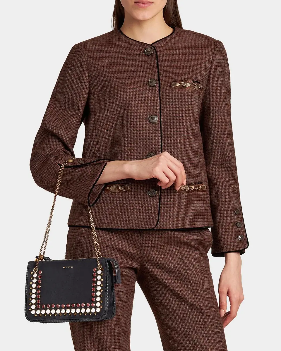 Etro Studded Suede Crossbody Clutch | Thumbnail 2 Etro Studded Suede Crossbody Clutch | Thumbnail 2