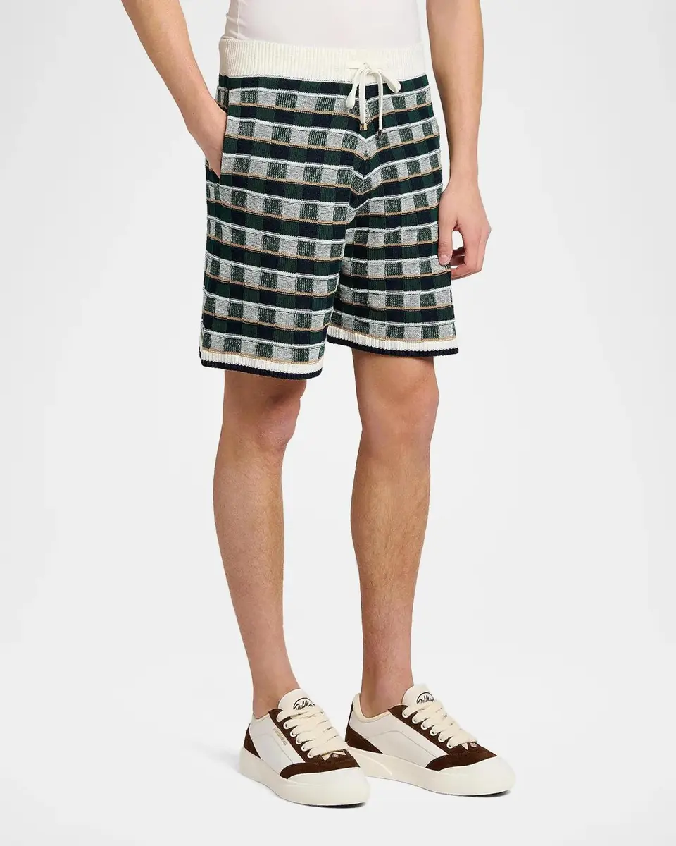 Casablanca Mosaic Cotton Knit Shorts | Thumbnail 4 Casablanca Mosaic Cotton Knit Shorts | Thumbnail 4