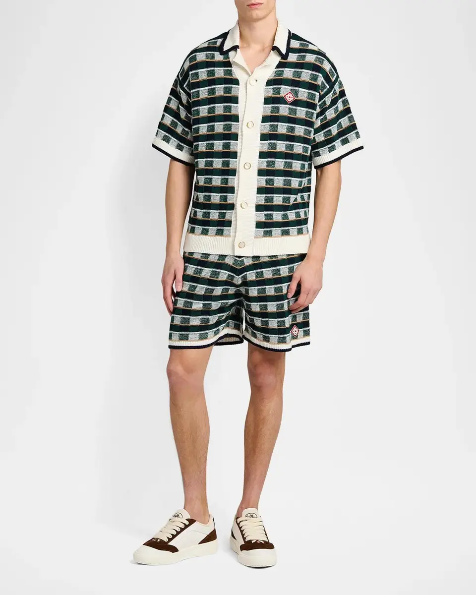 Casablanca Mosaic Cotton Knit Shirt | Thumbnail 2 Casablanca Mosaic Cotton Knit Shirt | Thumbnail 2