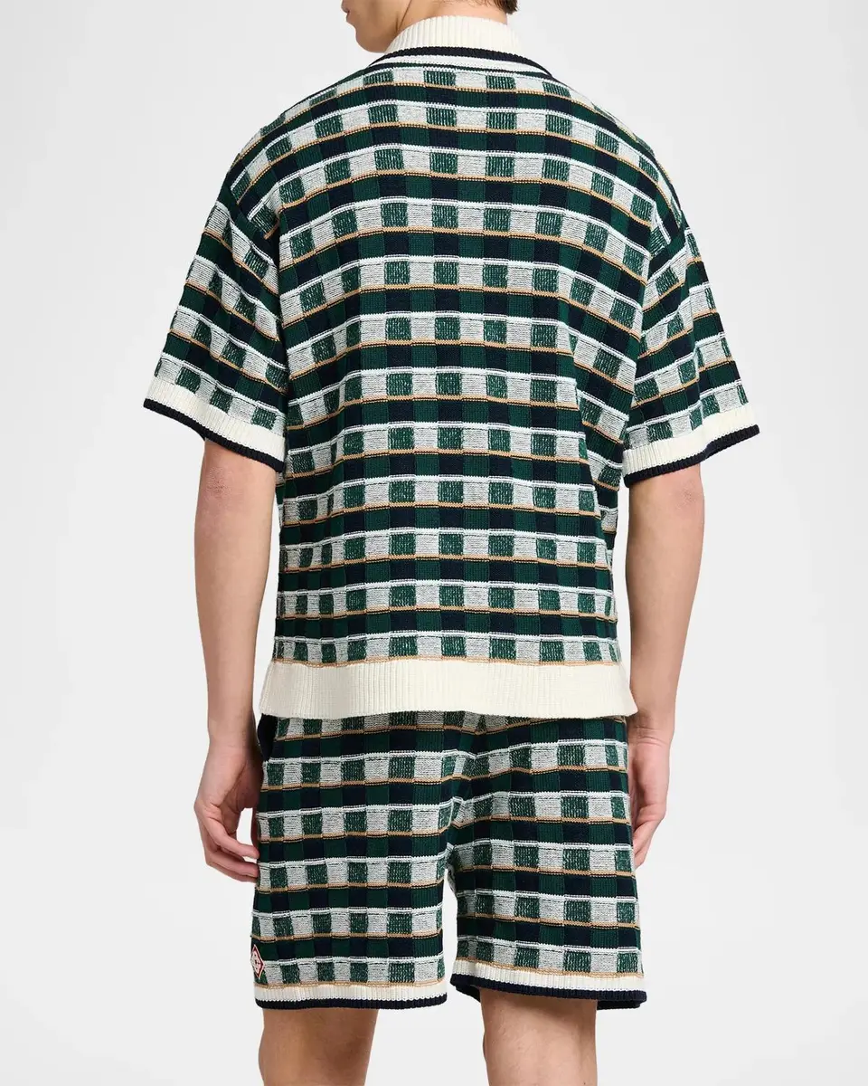 Casablanca Mosaic Cotton Knit Shirt | Thumbnail 3 Casablanca Mosaic Cotton Knit Shirt | Thumbnail 3