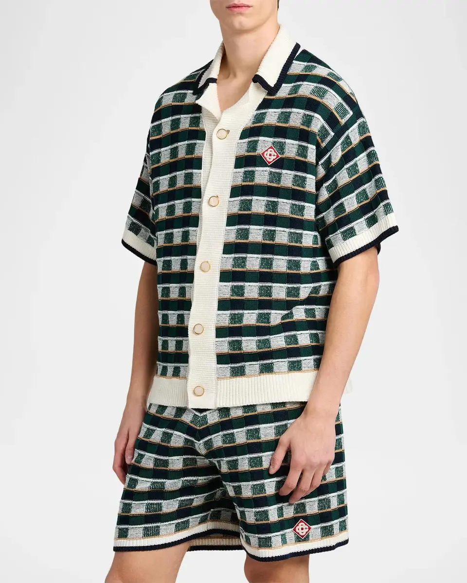 Casablanca Mosaic Cotton Knit Shirt | Thumbnail 4 Casablanca Mosaic Cotton Knit Shirt | Thumbnail 4