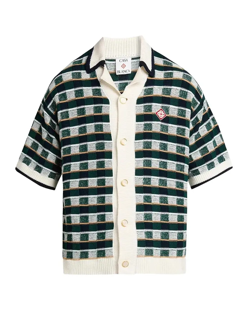 Casablanca Mosaic Cotton Knit Shirt