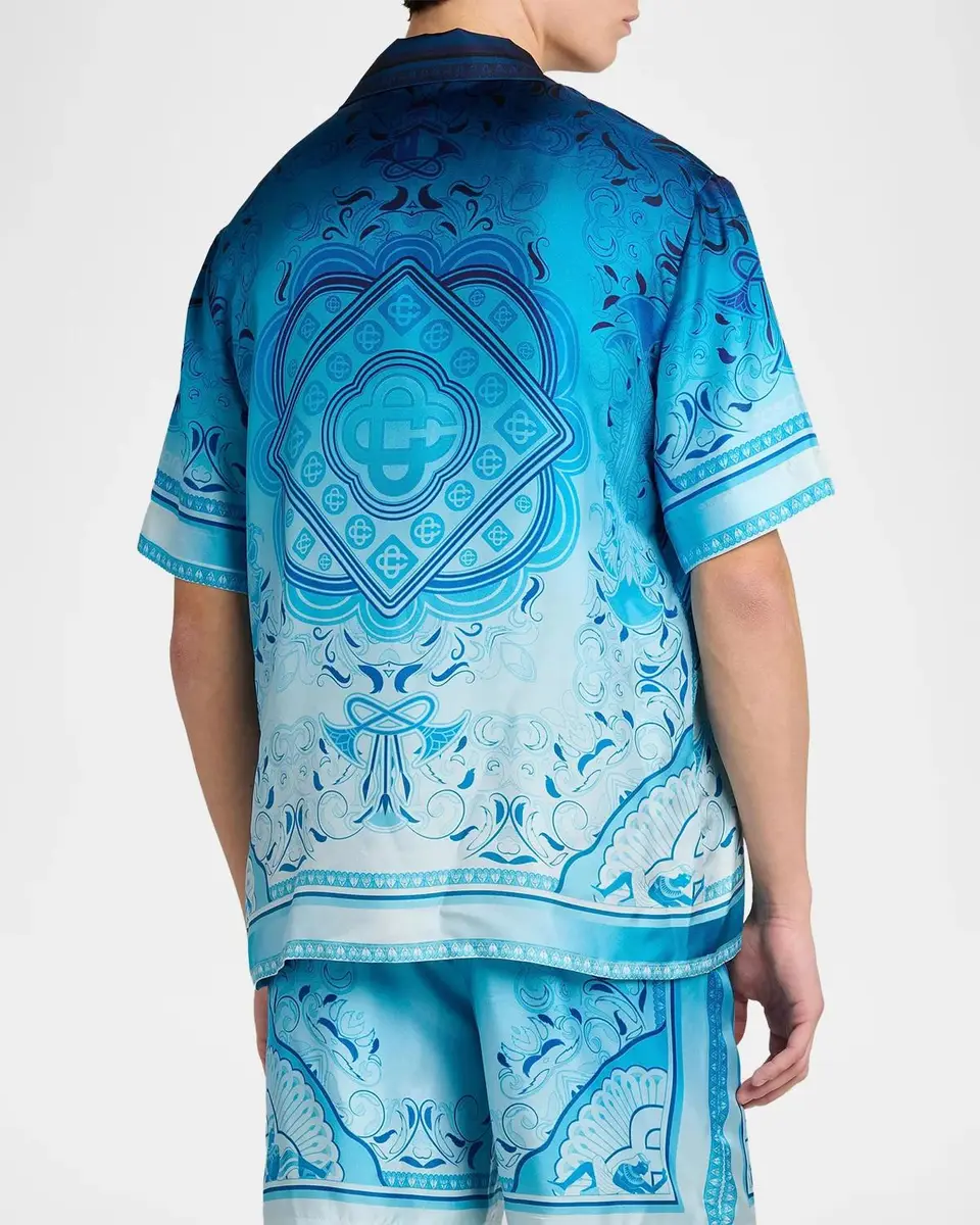 Casablanca Egyption Rug Silk Camp Shirt | Thumbnail 3