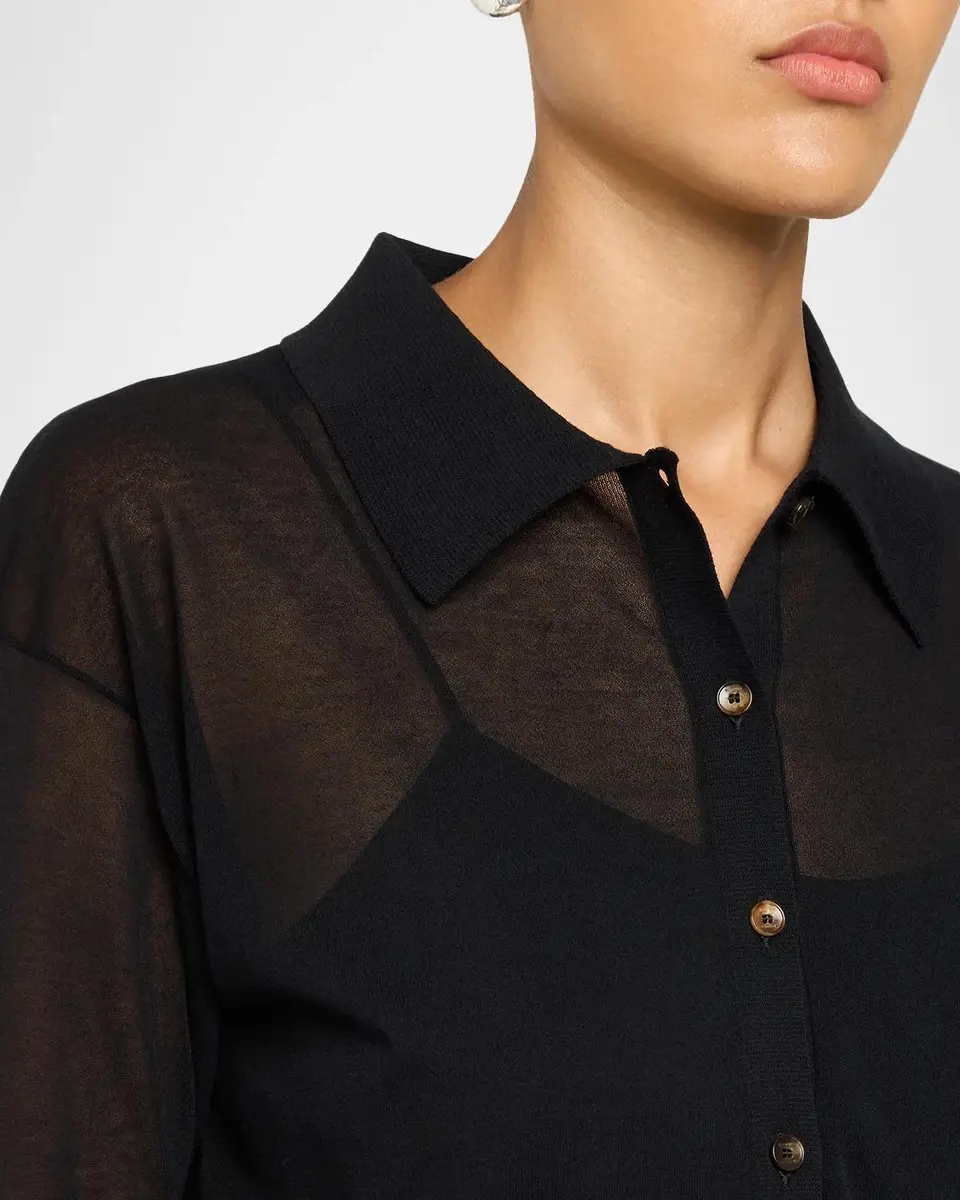 Etro Semi-Sheer Knit Button-Down Top | Thumbnail 5 Etro Semi-Sheer Knit Button-Down Top | Thumbnail 5