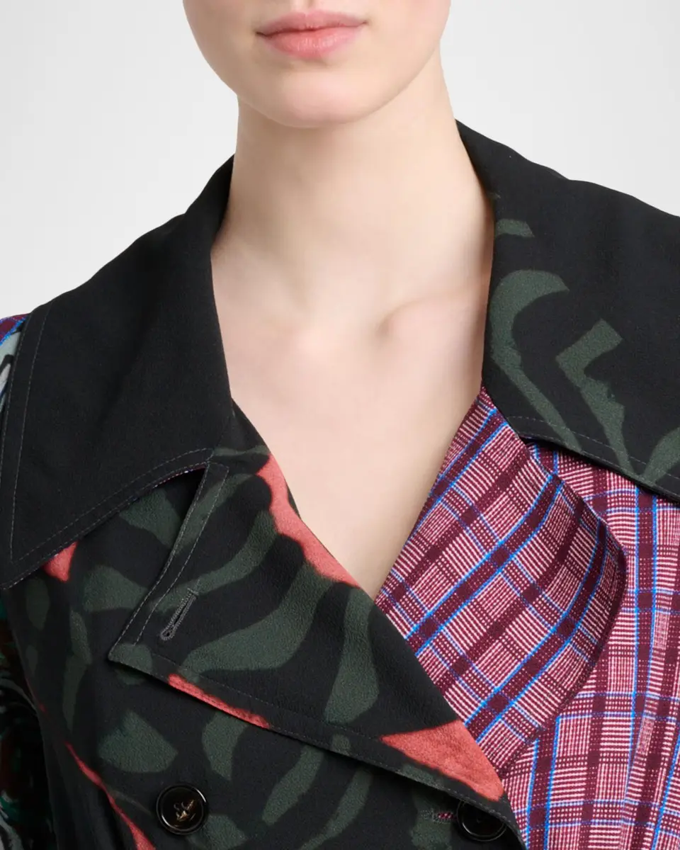 Dries Van Noten Rolano Patchwork Double-Breasted Trench Coat | Thumbnail 5 Dries Van Noten Rolano Patchwork Double-Breasted Trench Coat | Thumbnail 5