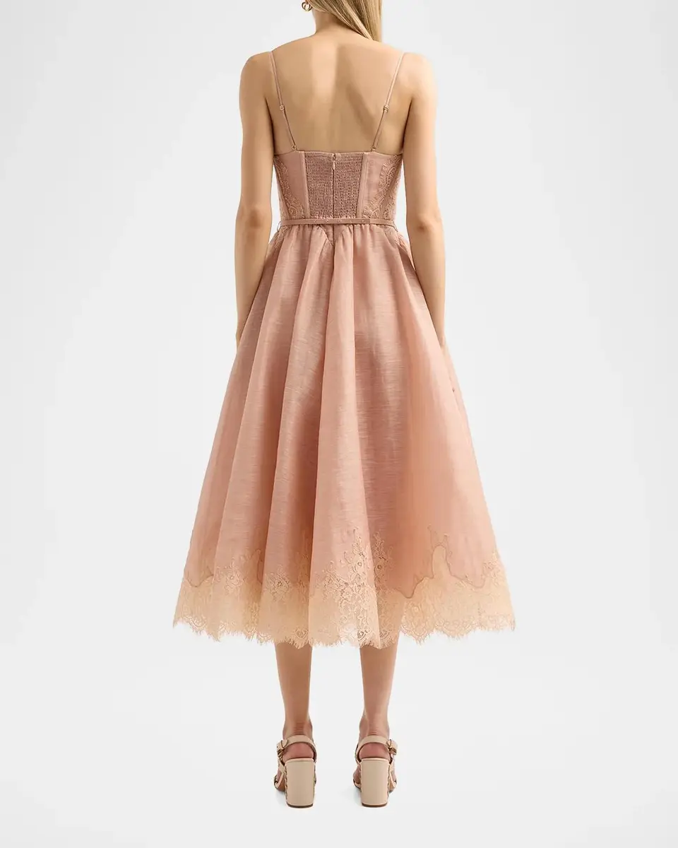Zimmermann Valiant Lace-Trim Corset Dress | Thumbnail 3 Zimmermann Valiant Lace-Trim Corset Dress | Thumbnail 3