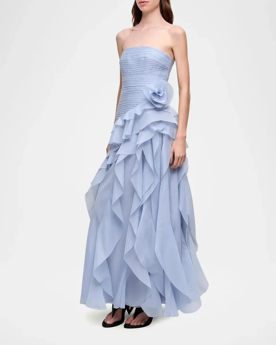 Aje Canyon Strapless Tiered Ruffle Gown | Thumbnail 4