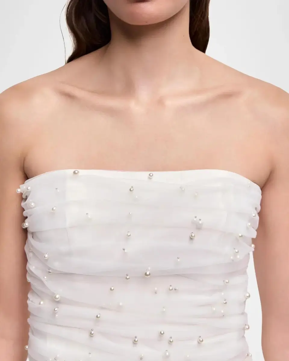 Aje Juniper Strapless Tulle Overlay Bubble Mini Dress | Thumbnail 5 Aje Juniper Strapless Tulle Overlay Bubble Mini Dress | Thumbnail 5