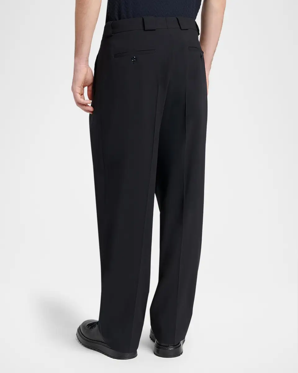 Giorgio Armani Men's Virgin Wool-Blend Straight-Leg Trousers | Thumbnail 3 Giorgio Armani Men's Virgin Wool-Blend Straight-Leg Trousers | Thumbnail 3