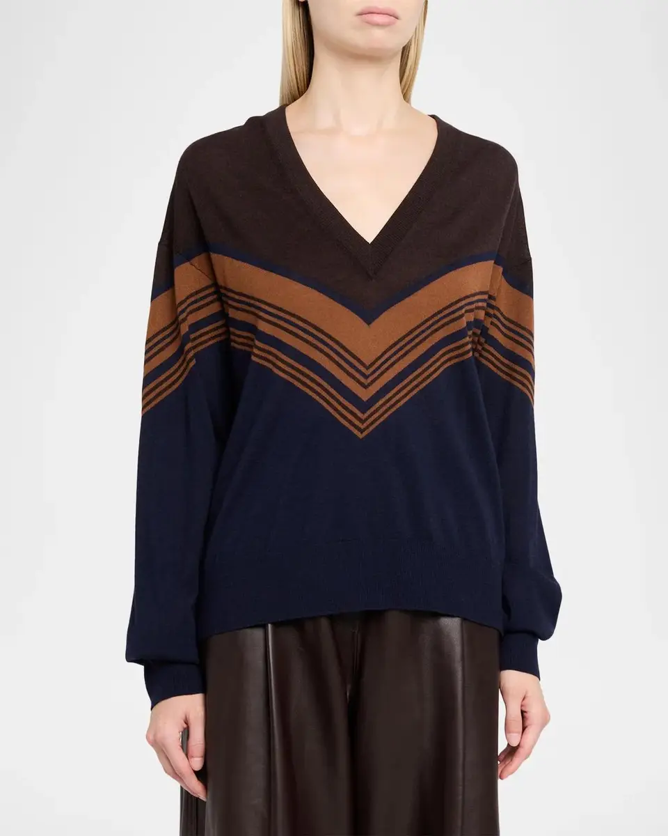 A.L.C. Nicole Chevron Wool Sweater | Thumbnail 4 A.L.C. Nicole Chevron Wool Sweater | Thumbnail 4