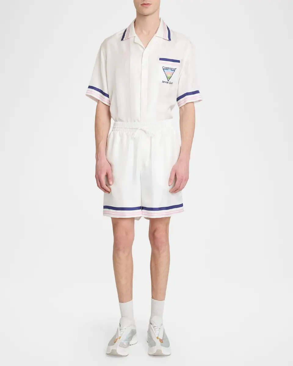 Casablanca Men's Silk Drawstring Shorts | Thumbnail 2 Casablanca Men's Silk Drawstring Shorts | Thumbnail 2