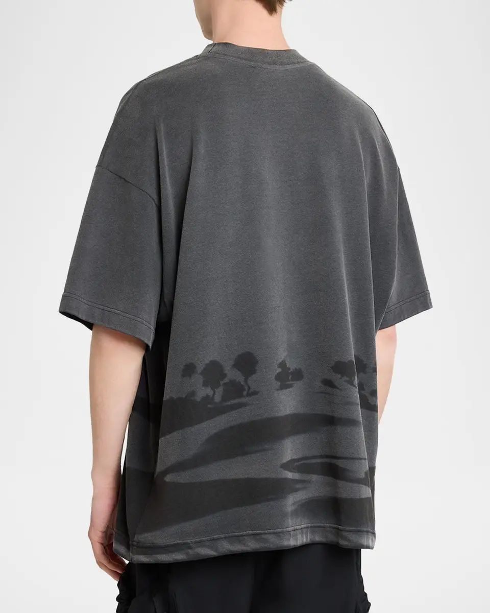 Casablanca Men's Washed Organic Cotton Logo T-Shirt | Thumbnail 3