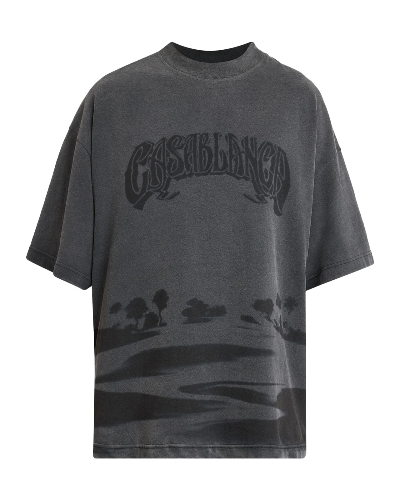 Casablanca Men's Washed Organic Cotton Logo T-Shirt