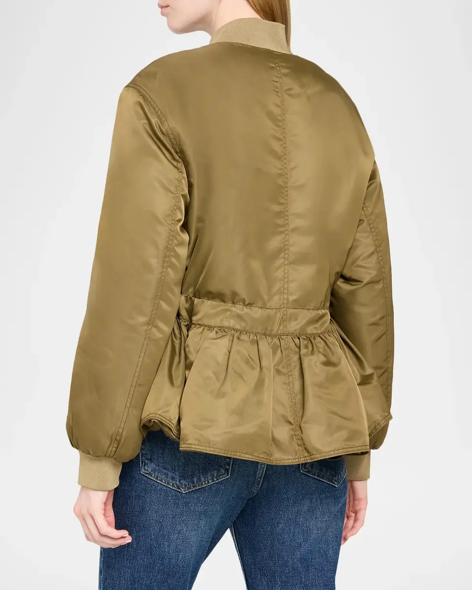 Cinq à Sept Valerina Peplum Bomber Jacket | Thumbnail 3 Cinq à Sept Valerina Peplum Bomber Jacket | Thumbnail 3