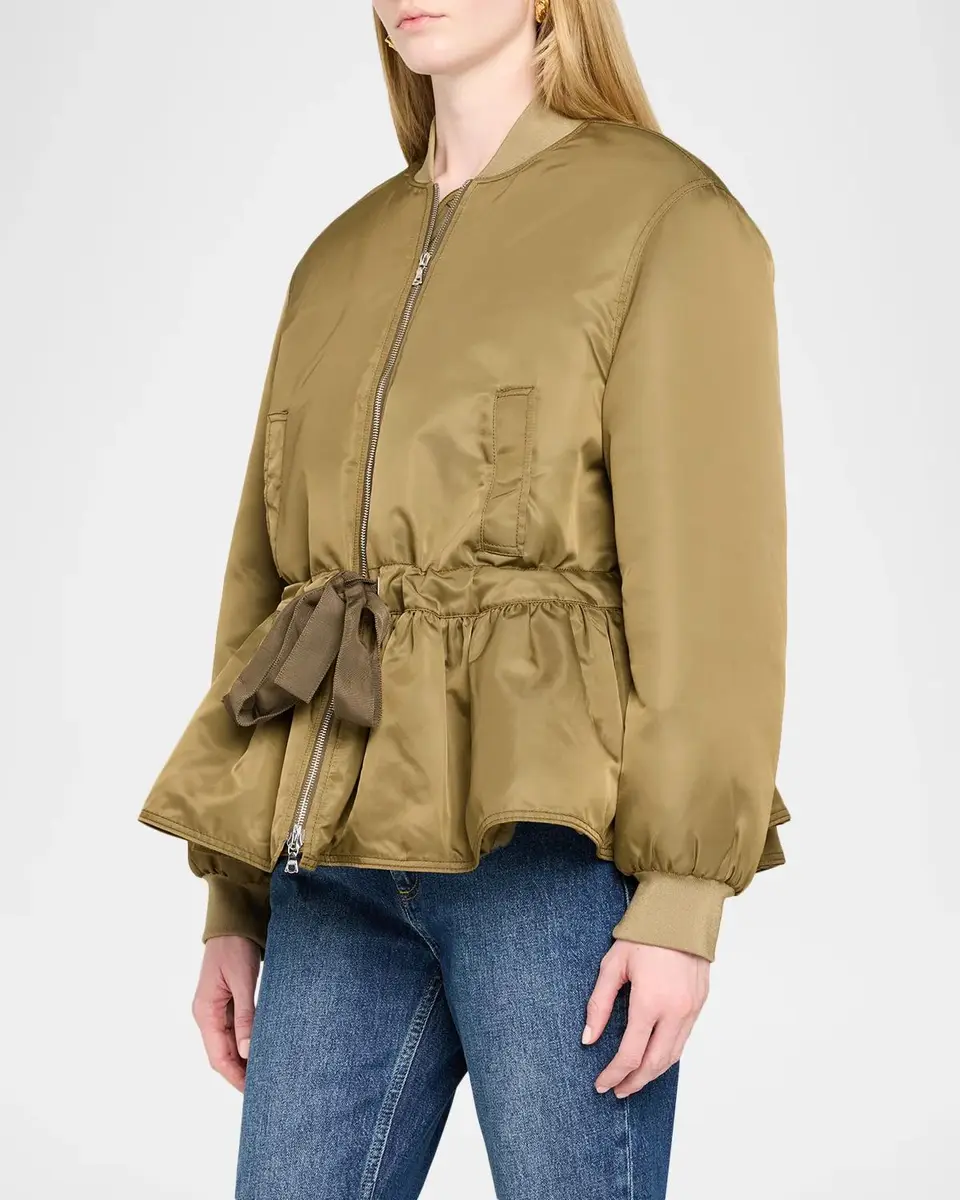 Cinq à Sept Valerina Peplum Bomber Jacket | Thumbnail 4 Cinq à Sept Valerina Peplum Bomber Jacket | Thumbnail 4