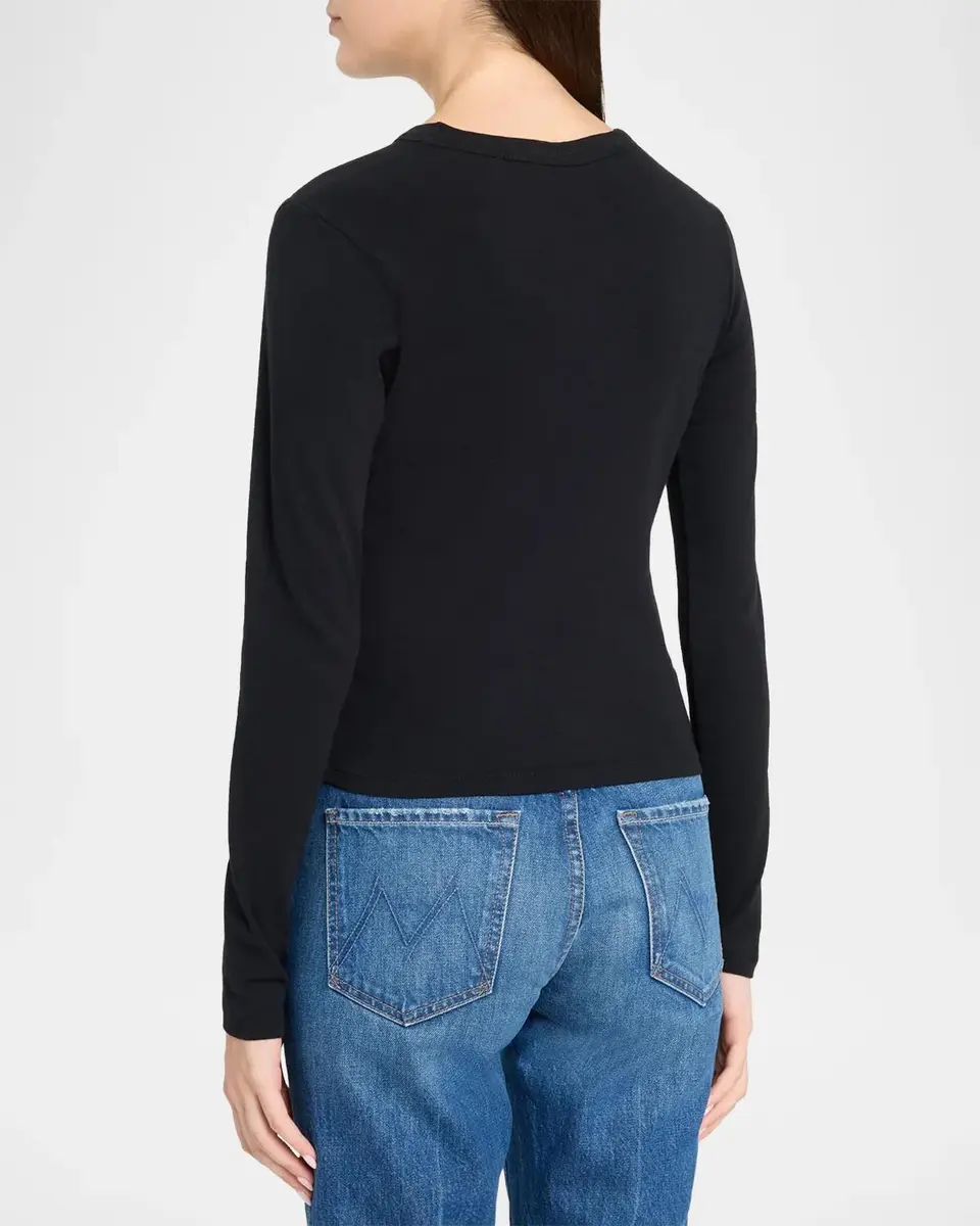 Mother The Long-Sleeve Itty Bitty Crop Tee | Thumbnail 3