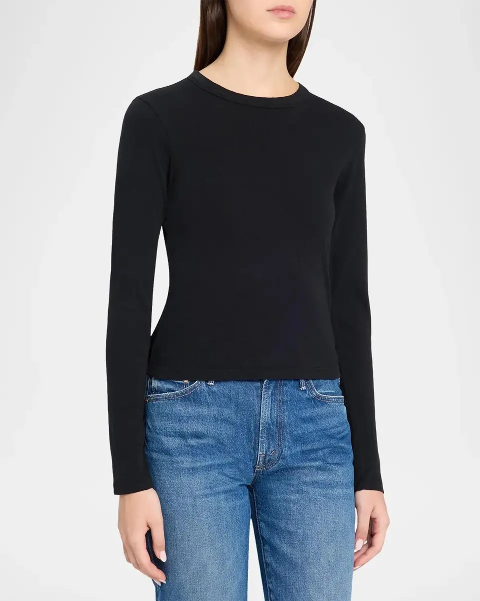 Mother The Long-Sleeve Itty Bitty Crop Tee | Thumbnail 4