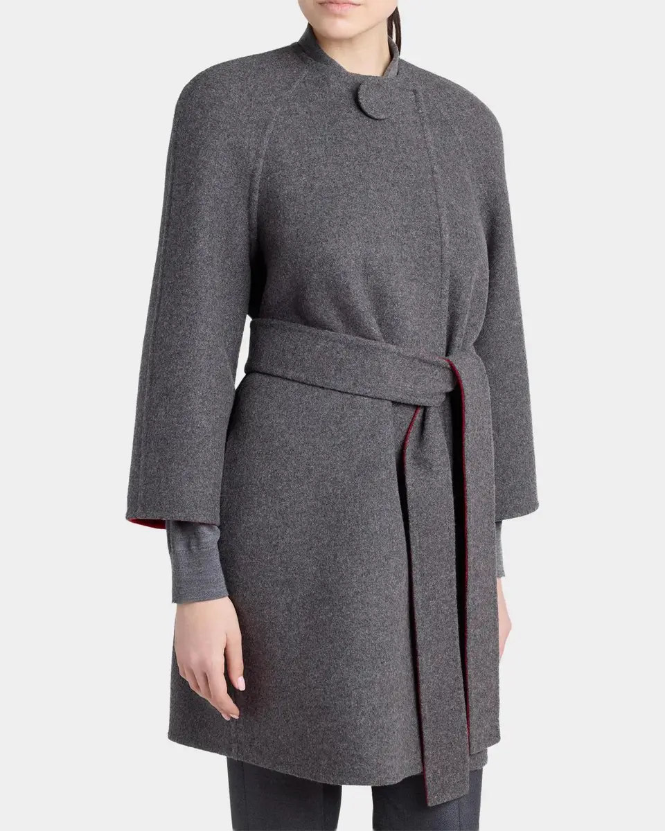 Valentino Garavani Belted Wool-Cashmere Wrap Coat | Thumbnail 4 Valentino Garavani Belted Wool-Cashmere Wrap Coat | Thumbnail 4