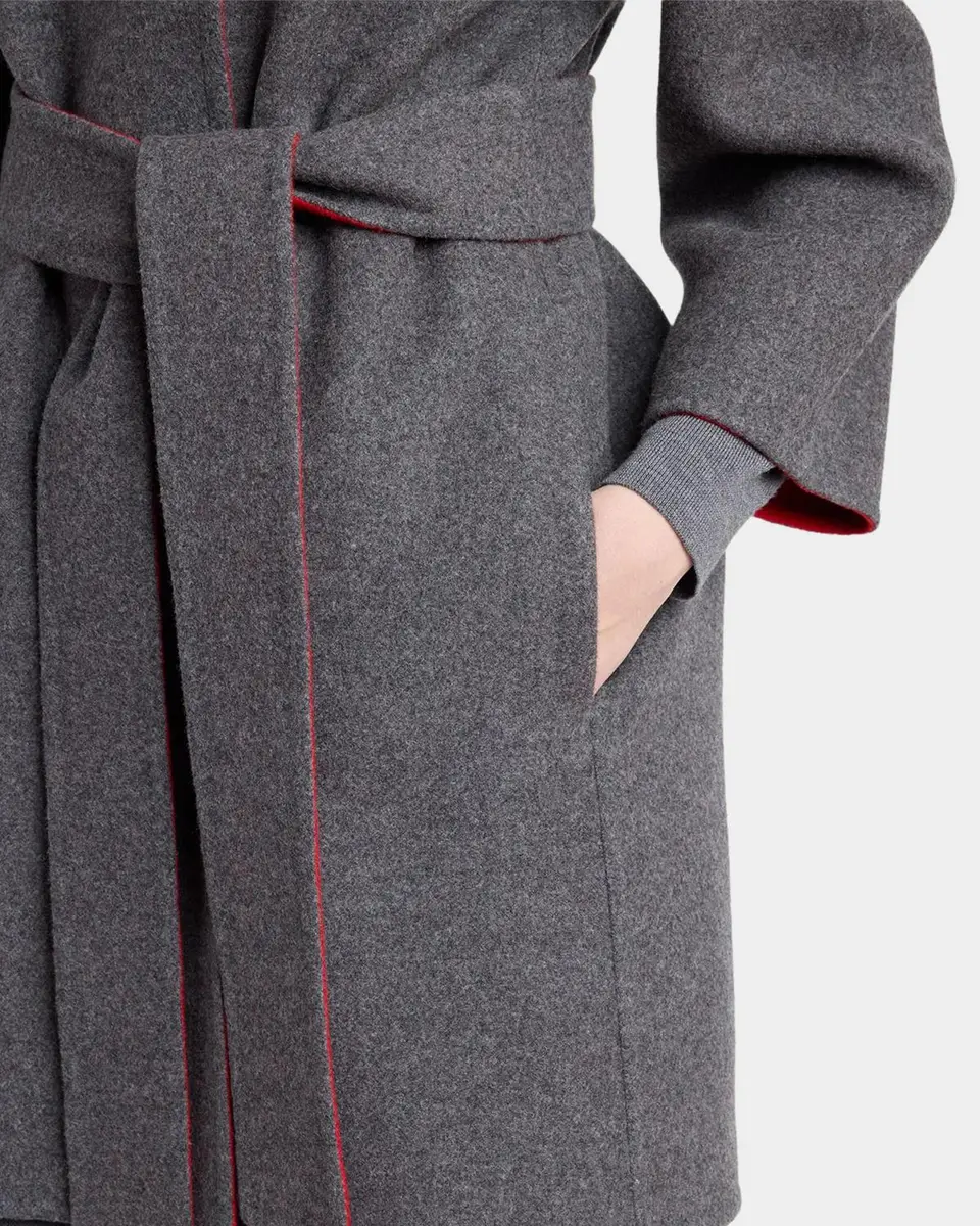 Valentino Garavani Belted Wool-Cashmere Wrap Coat | Thumbnail 5 Valentino Garavani Belted Wool-Cashmere Wrap Coat | Thumbnail 5