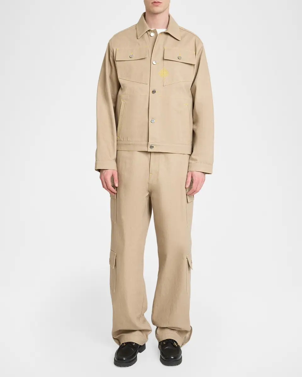 Casablanca Men's Canvas Trucker Jacket | Thumbnail 2 Casablanca Men's Canvas Trucker Jacket | Thumbnail 2