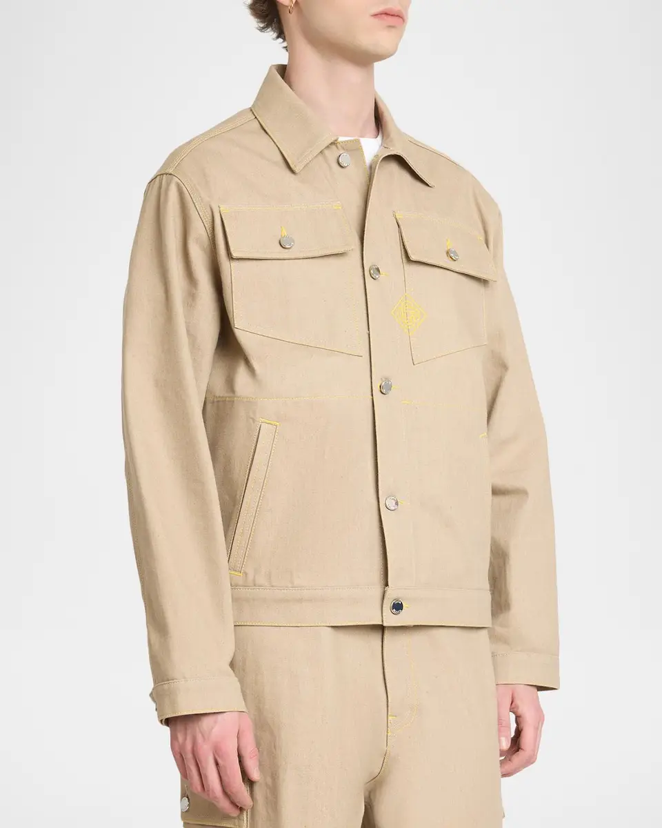 Casablanca Men's Canvas Trucker Jacket | Thumbnail 4 Casablanca Men's Canvas Trucker Jacket | Thumbnail 4
