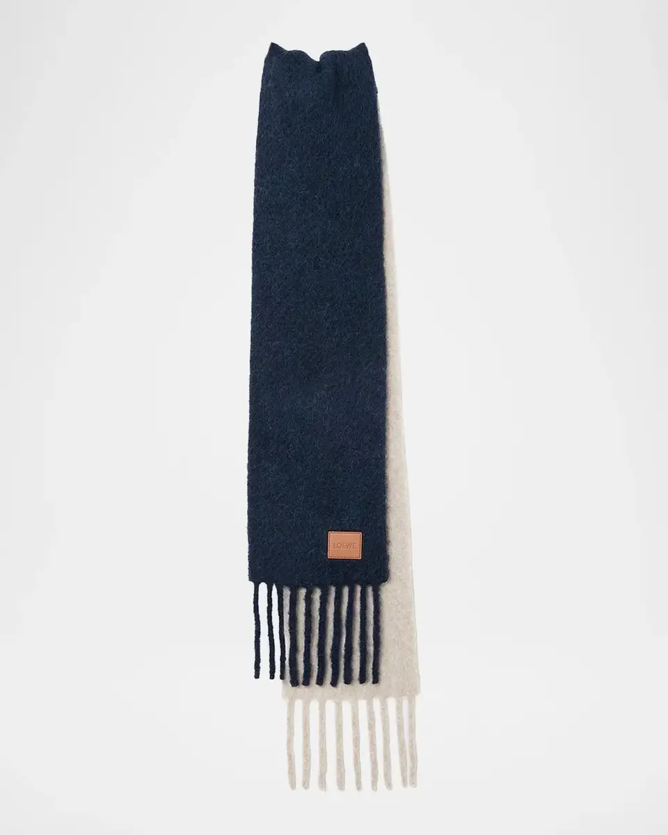 Loewe Two-Tone Alpaca and Wool Blend Scarf | Thumbnail 3 Loewe Two-Tone Alpaca and Wool Blend Scarf | Thumbnail 3