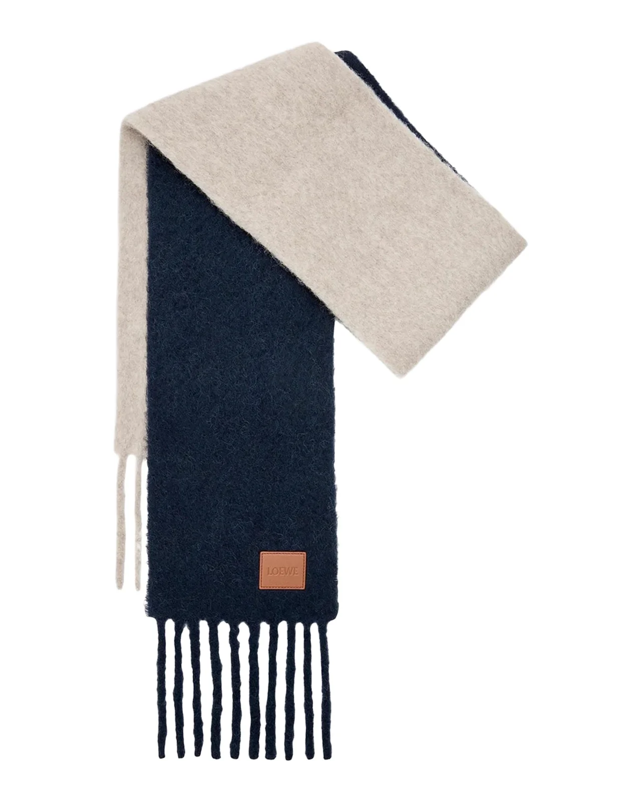 Loewe Two-Tone Alpaca and Wool Blend Scarf