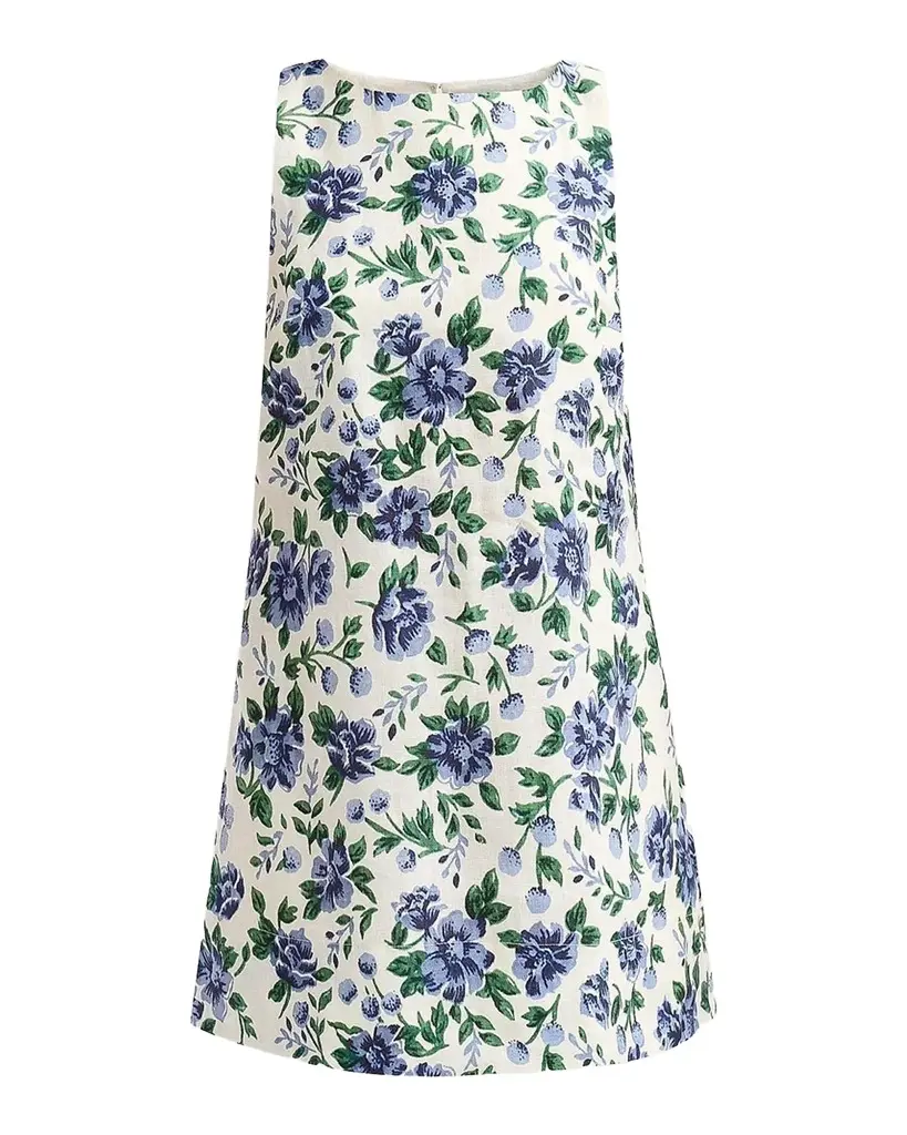 PALM NOOSA Enamour Floral Linen Shift Mini Dress